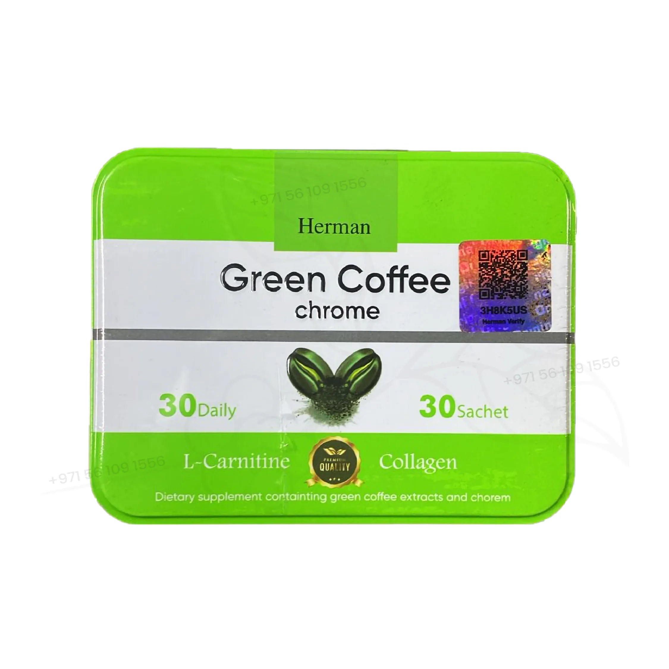 Herman Green Coffee Chrome in UAE & KSA - 30 Sachets