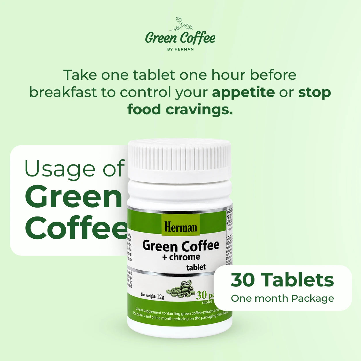 Green Coffee Plus Chrome Tablet